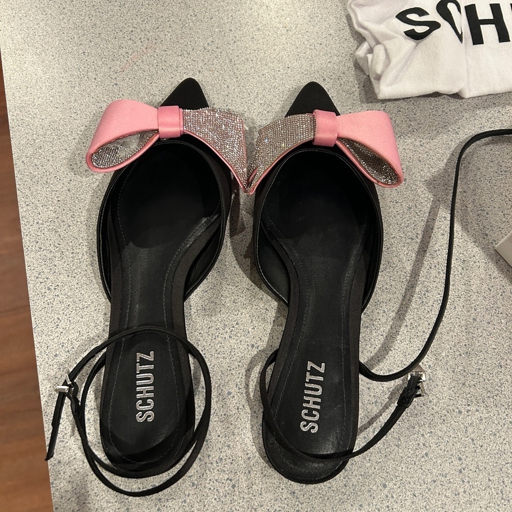 Schutz women’s Kristen Pointed Toe Flat Size 8.5 New In Box - Picture 7 of 9